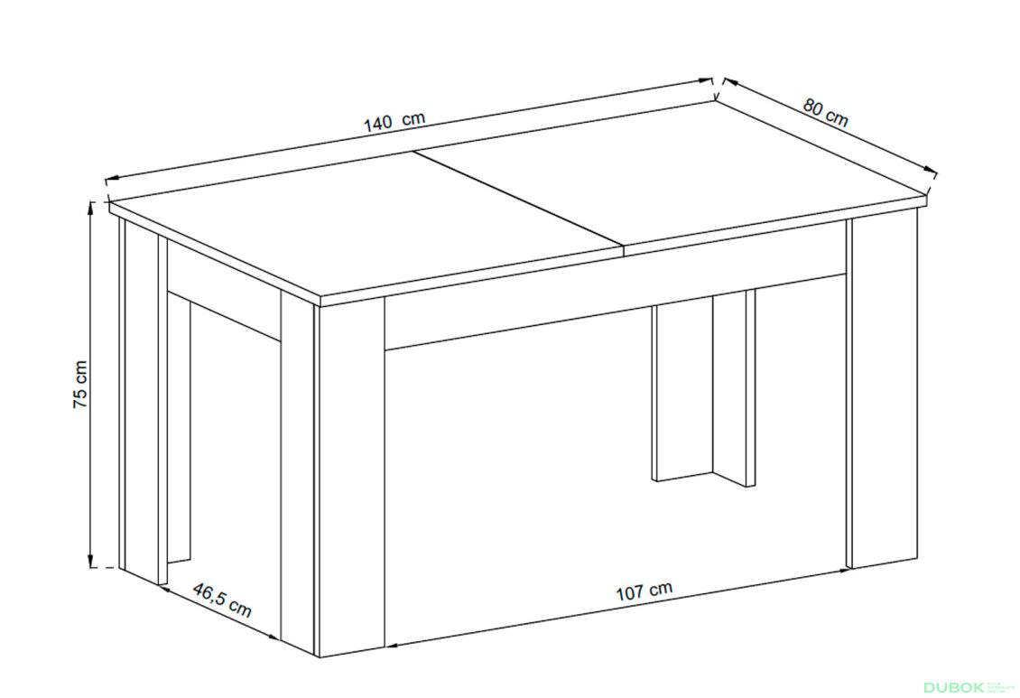 Fotografie 4 - Stůl L140 Sky country šedá