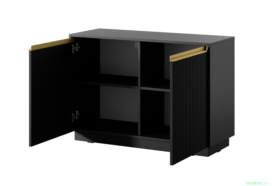 Komoda K-104 černá Royal - Fotografie 3 Fotografie 3 - Komoda K-104 černá Royal