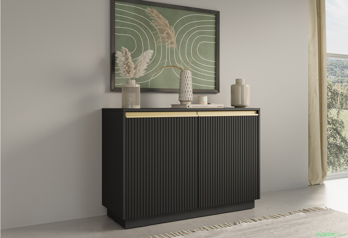 Komoda K-104 černá Royal - Fotografie 2 Fotografie 2 - Komoda K-104 černá Royal