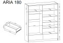 Skříň Aria I 180 bílý / bílý lesk - Fotografie 4 Fotografie 4 - Skříň Aria I 180 bílý / bílý lesk