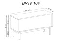 Fotografie 2 - TV stolek BRTV104 jackson hickory / grafit Basic
