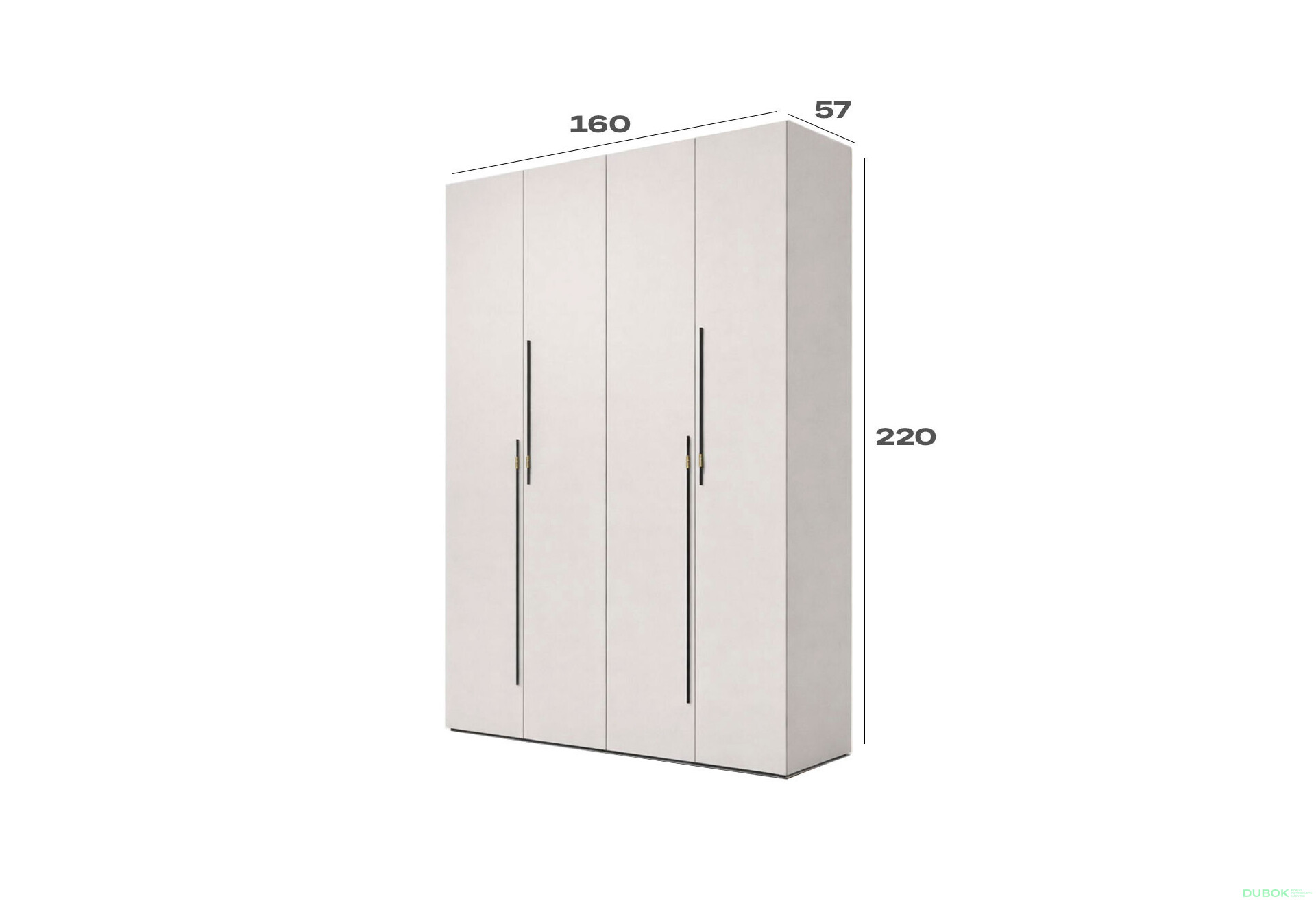 Fotografie 3 - Skříň 4D 160 cm kašmír Space