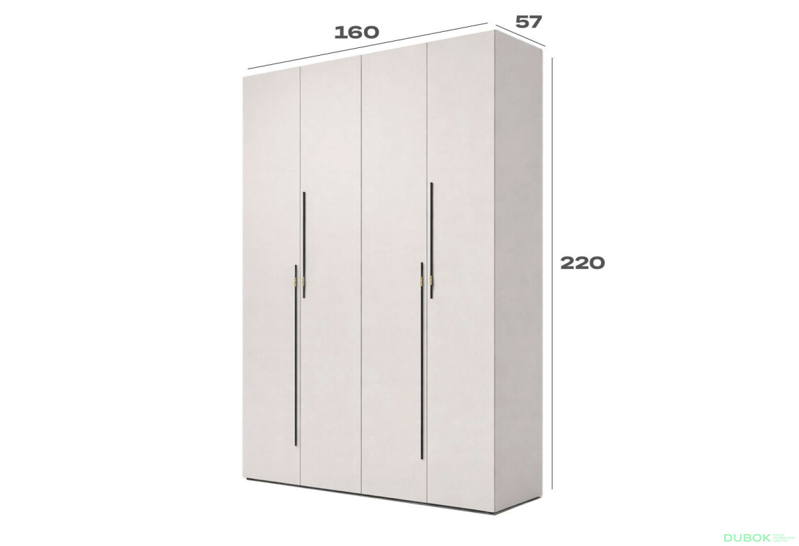 Fotografie 3 - Skříň 4D 160 cm kašmír Space