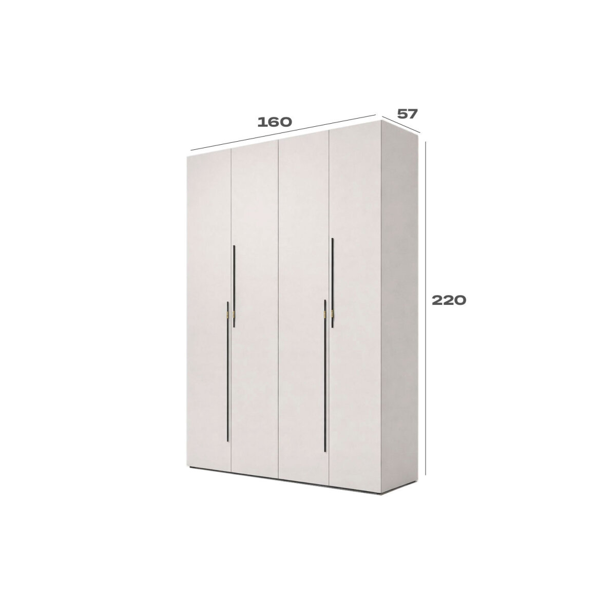 Skříň 4D 160 cm kašmír Space (obrázek 3)