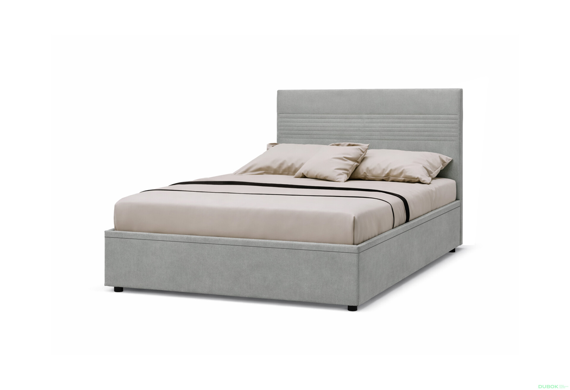 Fotografie 1 - Postel Fro Line 160x200 s roštem, úložným prostorem Mono 246, šedá