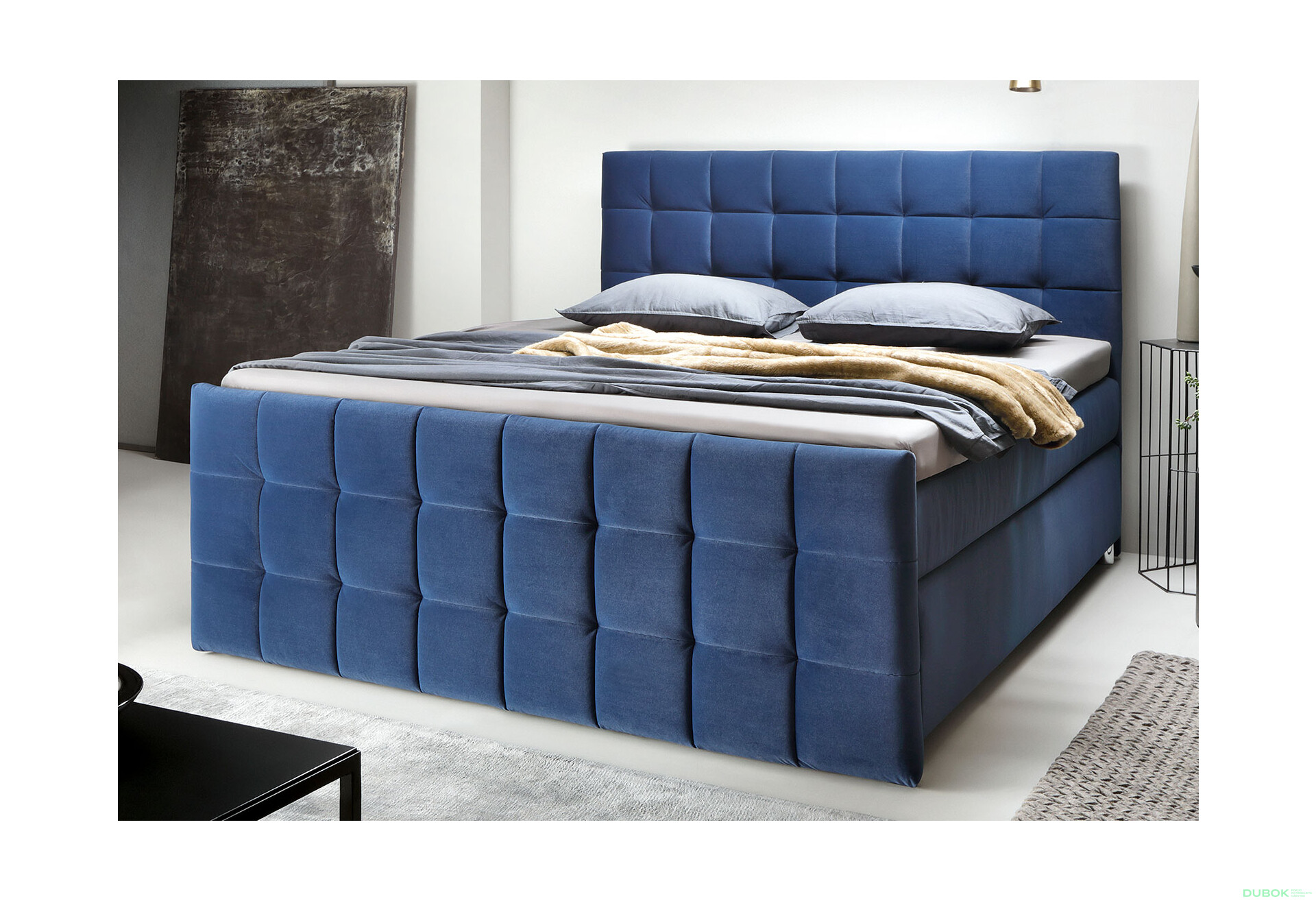 Fotografie 2 - Postel Imperia 180x200 s roštem Matt Velvet 79 Davis, Soft-Top 9 cm