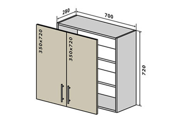 V86 Skříňka 2D 70 Flat