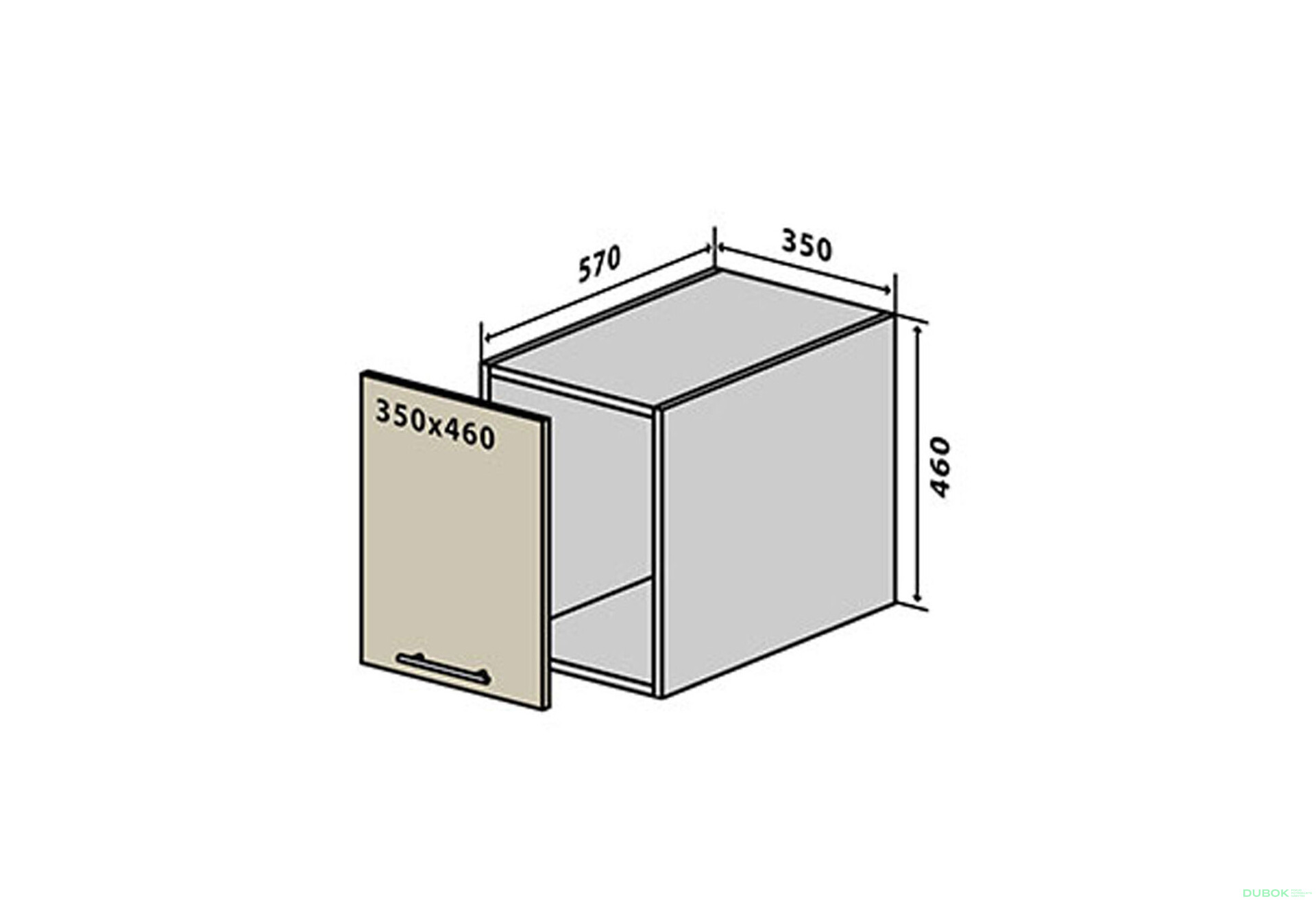 Fotografie 1 - V69 Skříňka 1D 35 Flat