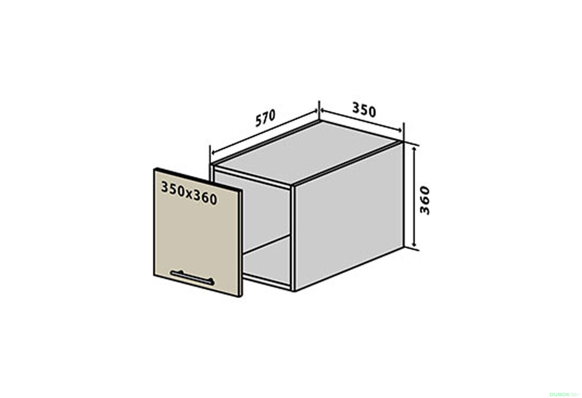 Fotografie 1 - V64 Skříňka 1D 35 Flat