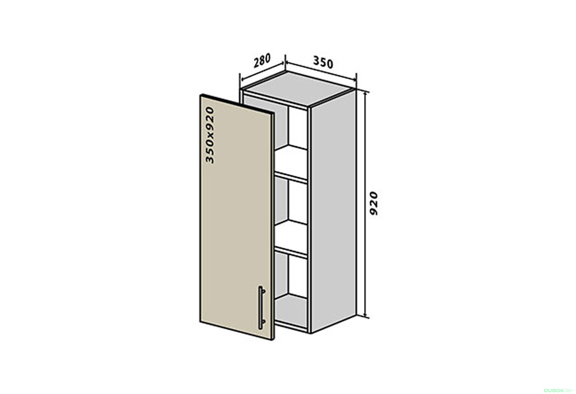 Fotografie 1 - V31 Skříňka 1D 35 Flat