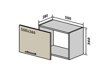 V27 Skříňka 1D 50 Flat