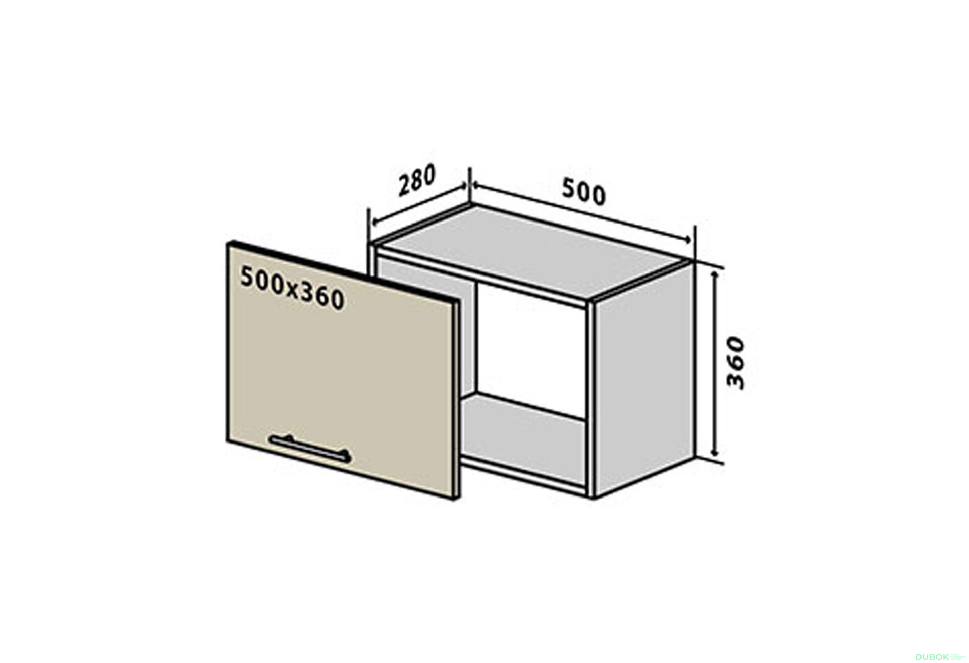 Fotografie 1 - V27 Skříňka 1D 50 Flat