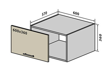 V63 horní skříňka nad digestoř 60 Flat