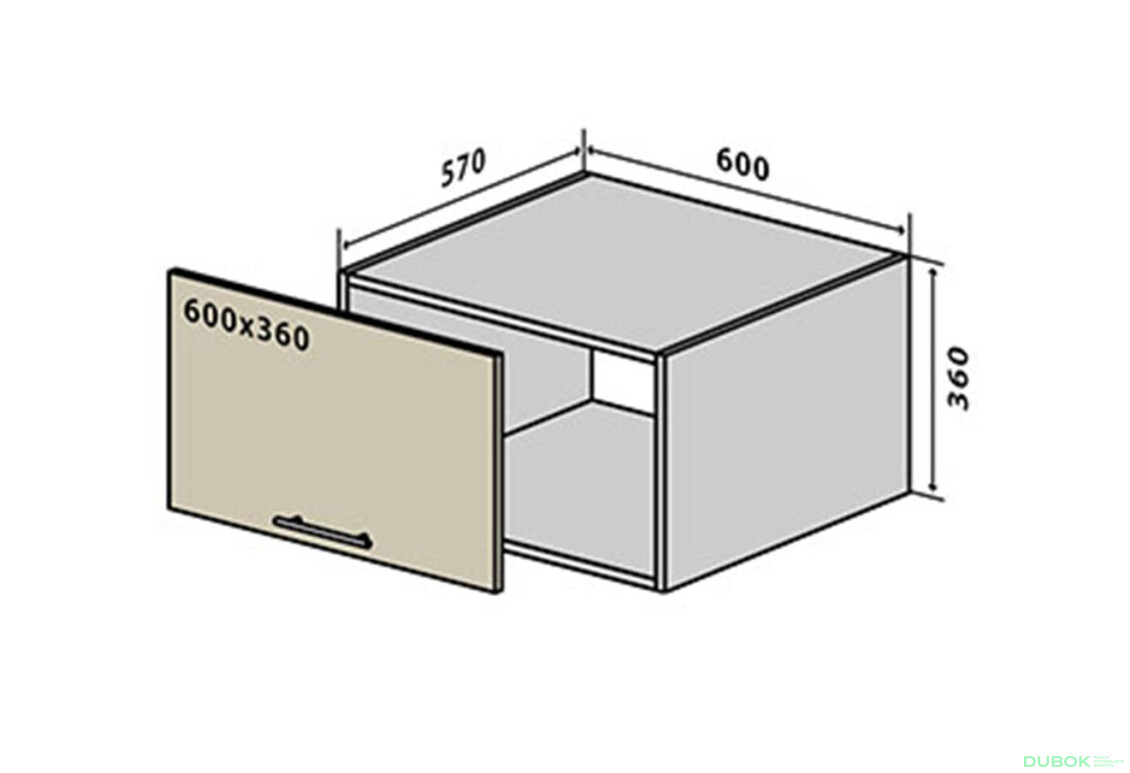 V66 horní skříňka nad digestoř Penál 60 Flat