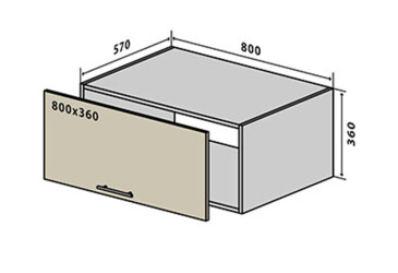 V68 horní skříňka nad digestoř 80 Flat