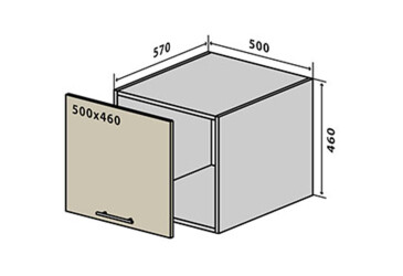 V72 horní skříňka nad digestoř 50 Flat