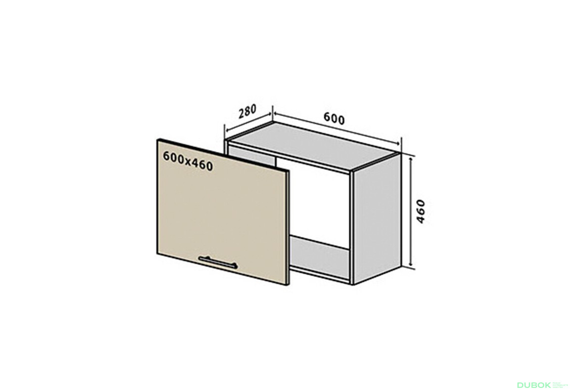 V50 horní skříňka nad digestoř 60 Flat