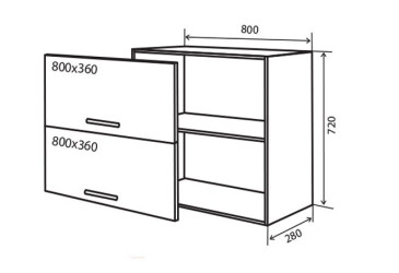 V21 Skříňka 2D 80 Flat