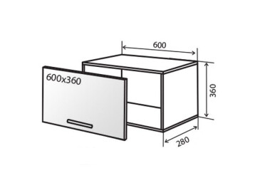 V10 Nízká vitrína 60 Flat