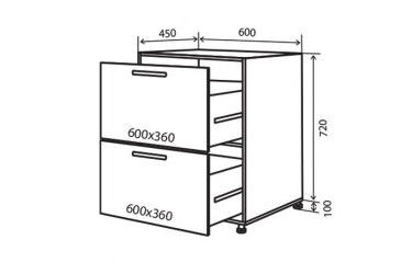 N10 Skříňka 2Š 60 Flat