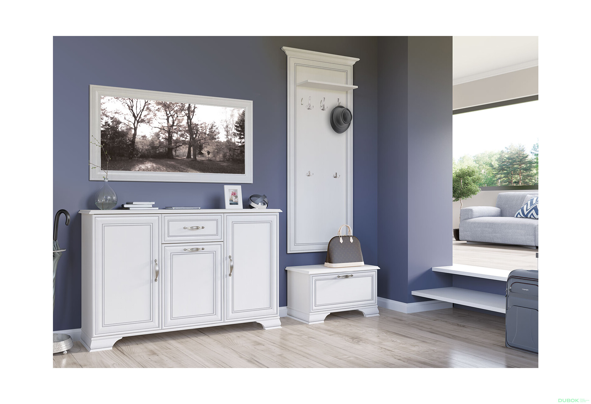Fotografie 1 - Předsíňová sestava 2.1 m woodline krém Tiffany