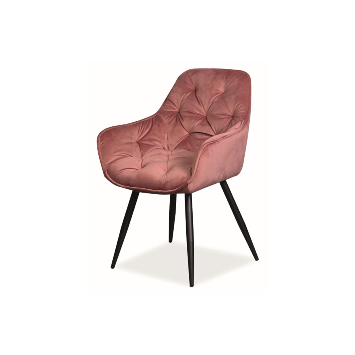 

Židle Cherry Velvet starorůžový Bluvel 52, matná černá kov