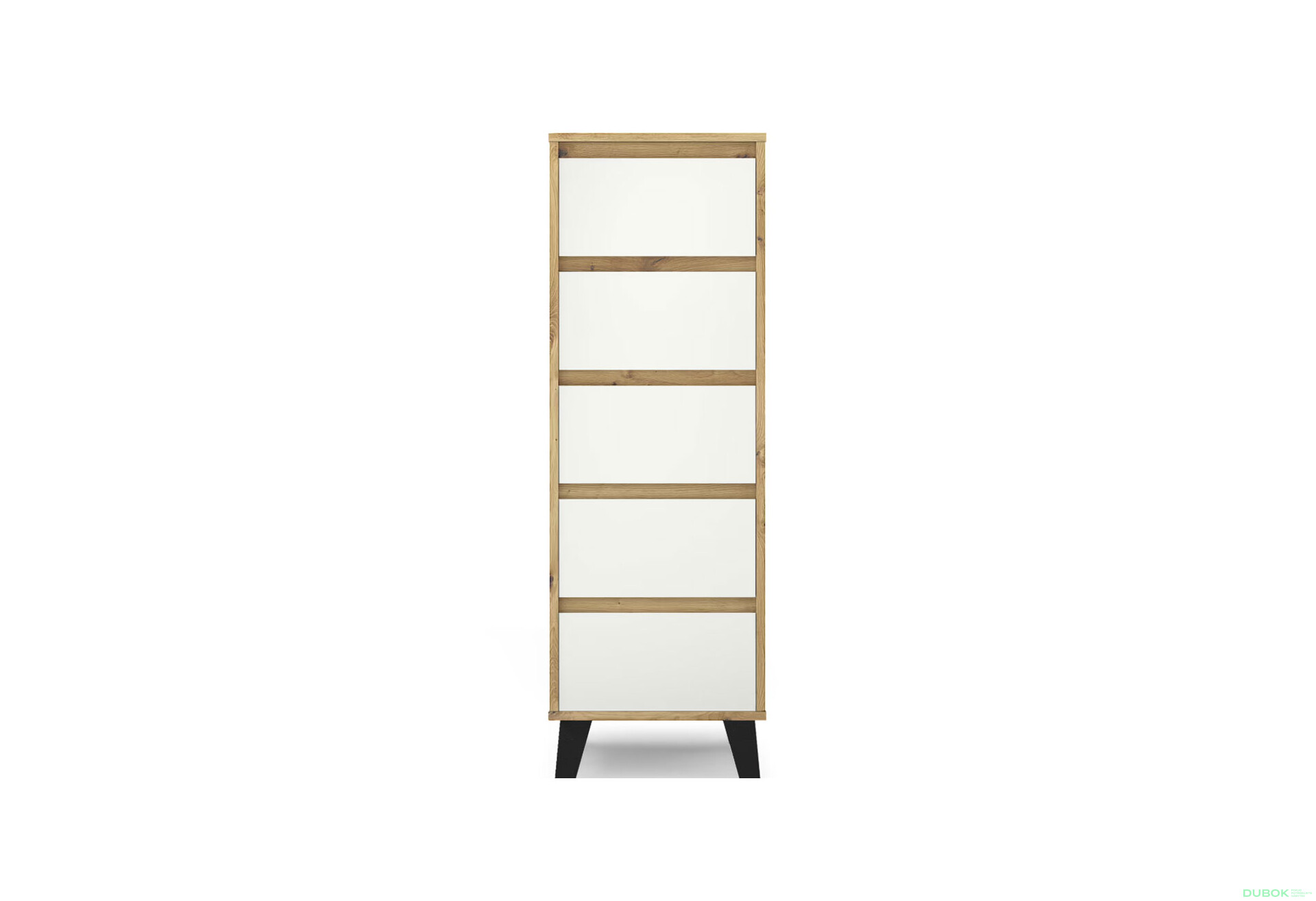 Fotografie 1 - Komoda Borg 5s/40 dub artisan / bílá