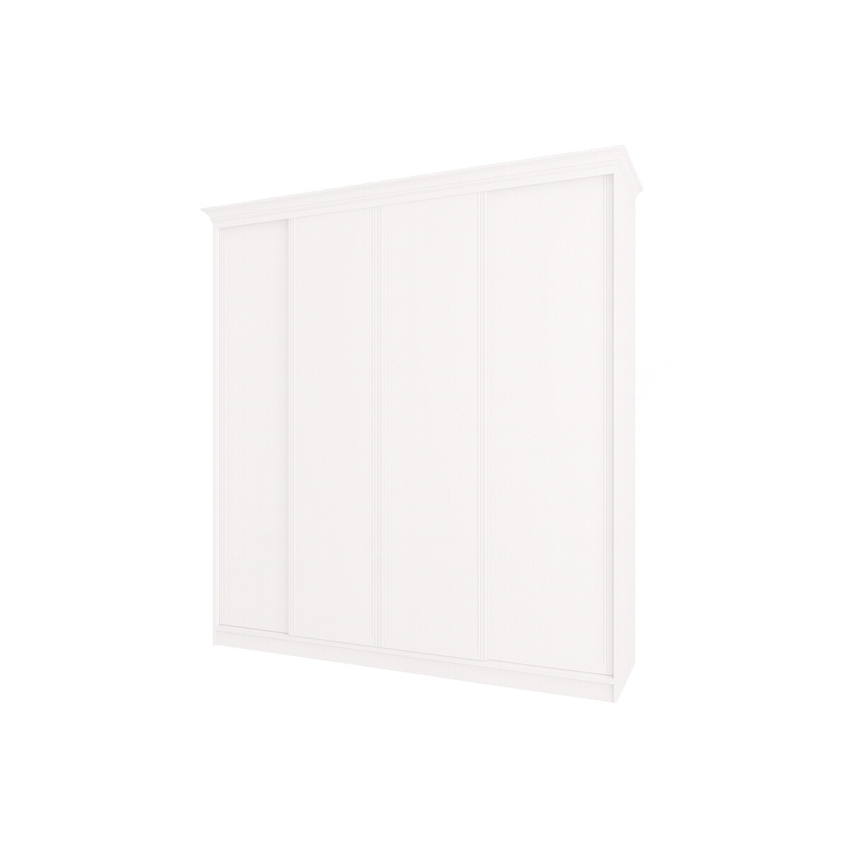 

Skříň Rim-Veneziano 4D 2,5 m bílá s římsou, fasádami DTD