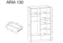 Skříň Aria II 130 bílý / bílý lesk - Fotografie 4 Fotografie 4 - Skříň Aria II 130 bílý / bílý lesk