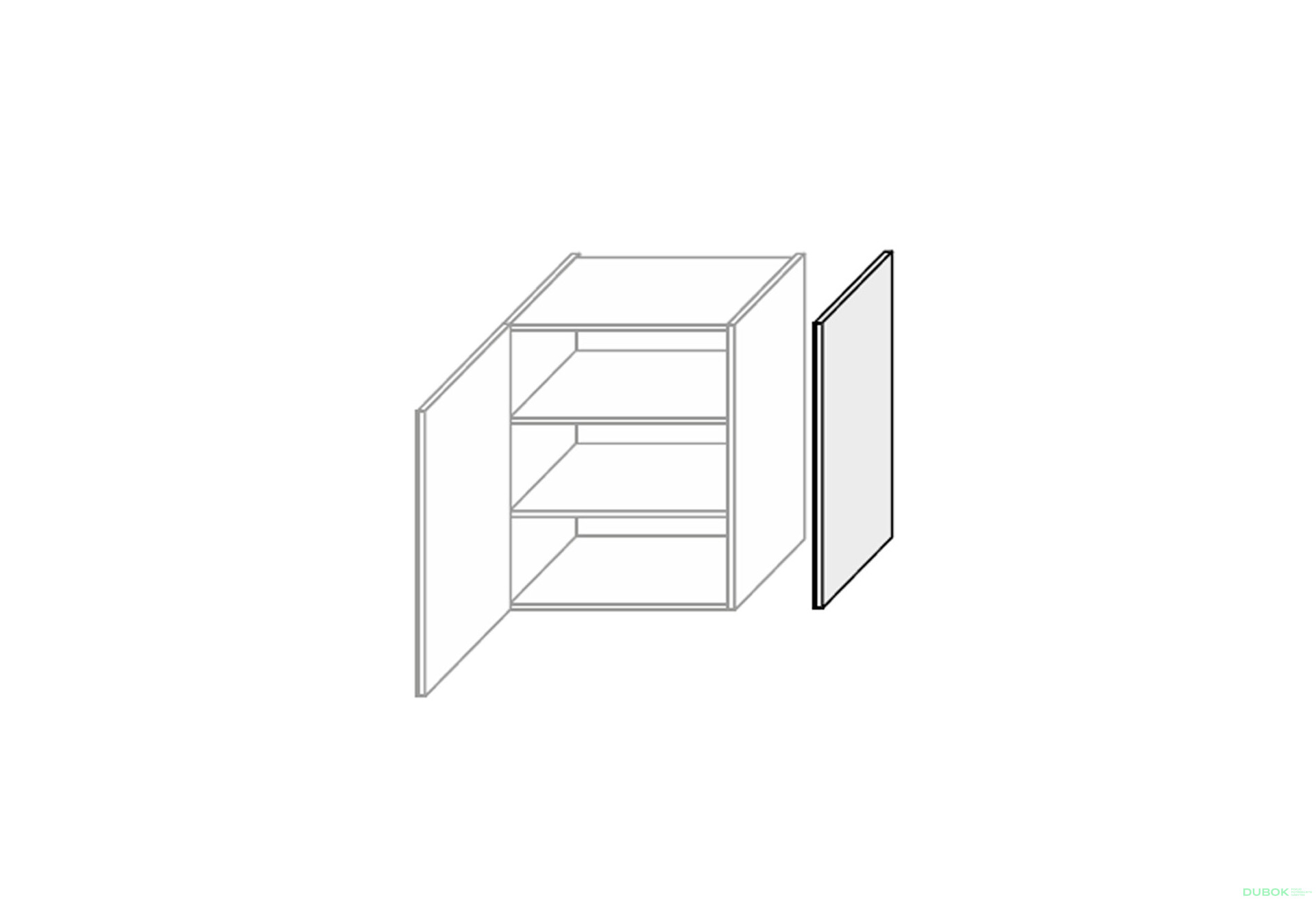 Boční panel horní 720mm - Fotografie 1 Fotografie 1 - Boční panel horní 720mm