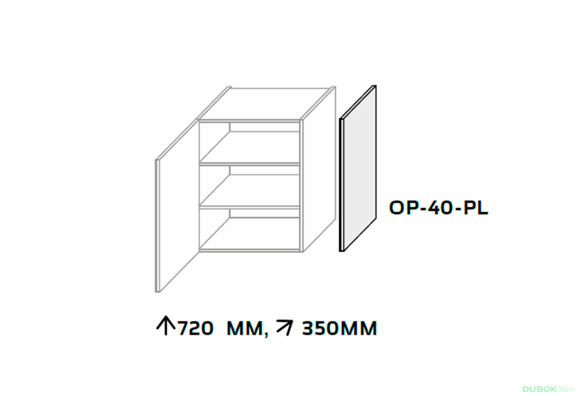 Boční panel horní 720mm - Fotografie 2 Fotografie 2 - Boční panel horní 720mm