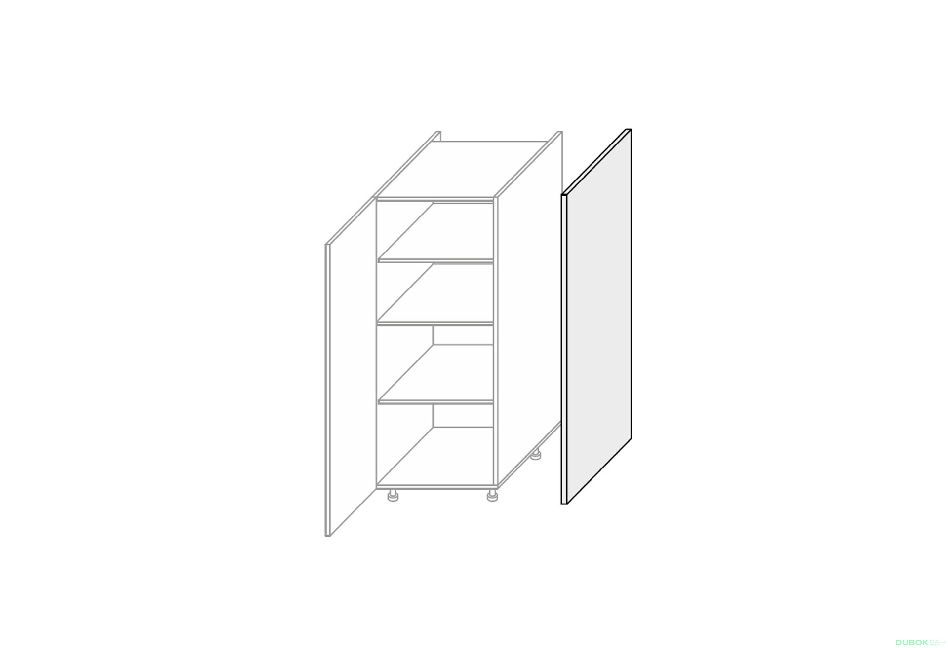 Boční panel skříně 1420 mm - Fotografie 1 Fotografie 1 - Boční panel skříně 1420 mm