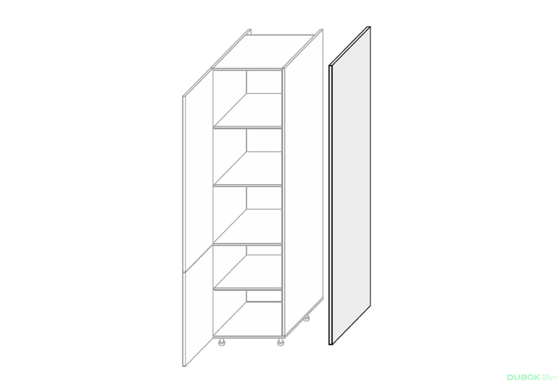 Boční panel skříň 2140 mm - Fotografie 1 Fotografie 1 - Boční panel skříň 2140 mm