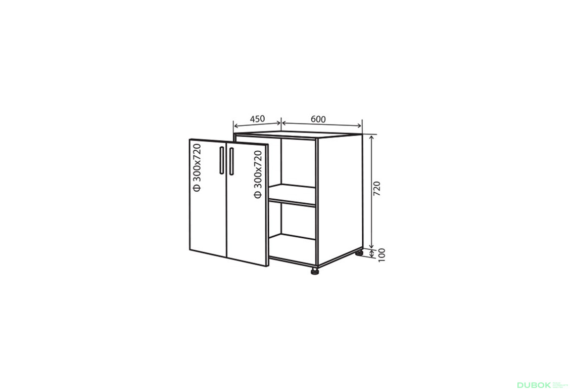 N6 Skříňka 2D 60 Flat