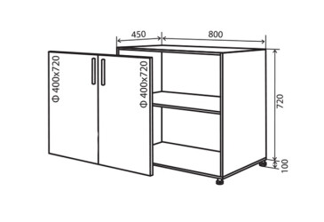 N7 Skříňka 2D 80 Flat