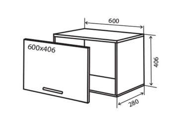 V13 horní skříňka nad digestoř 60 Flat