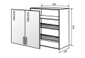 Fotografie 1 - V49 Skříňka 2D 80 Sušák Vitrina AL Flat