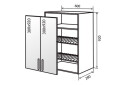 Fotografie 1 - V47 Skříňka 2D 60 Sušák Vitrina AL Flat