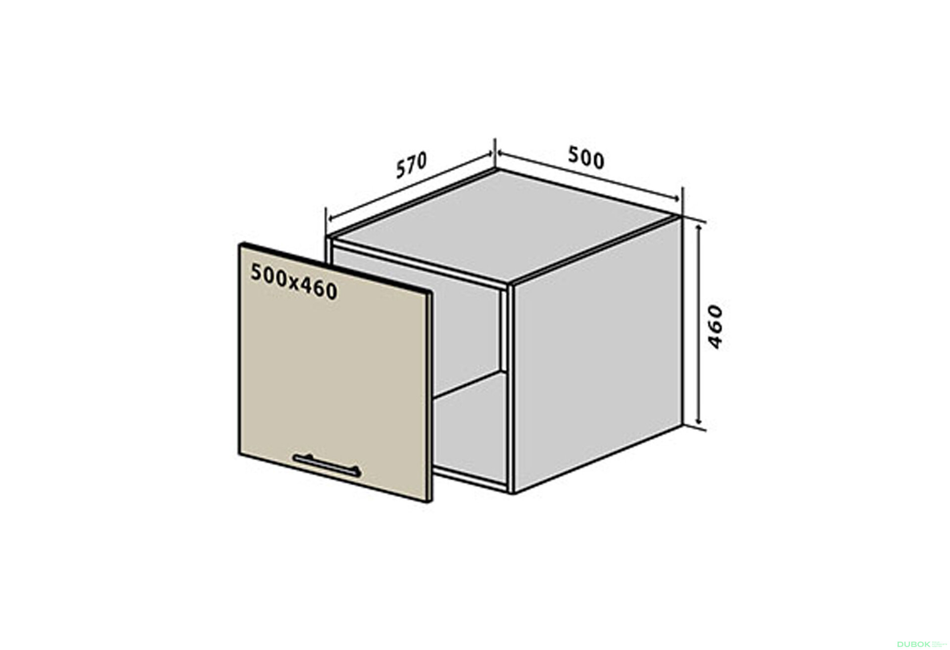 Fotografie 1 - V72 horní skříňka nad digestoř 50 Sonata Luxe