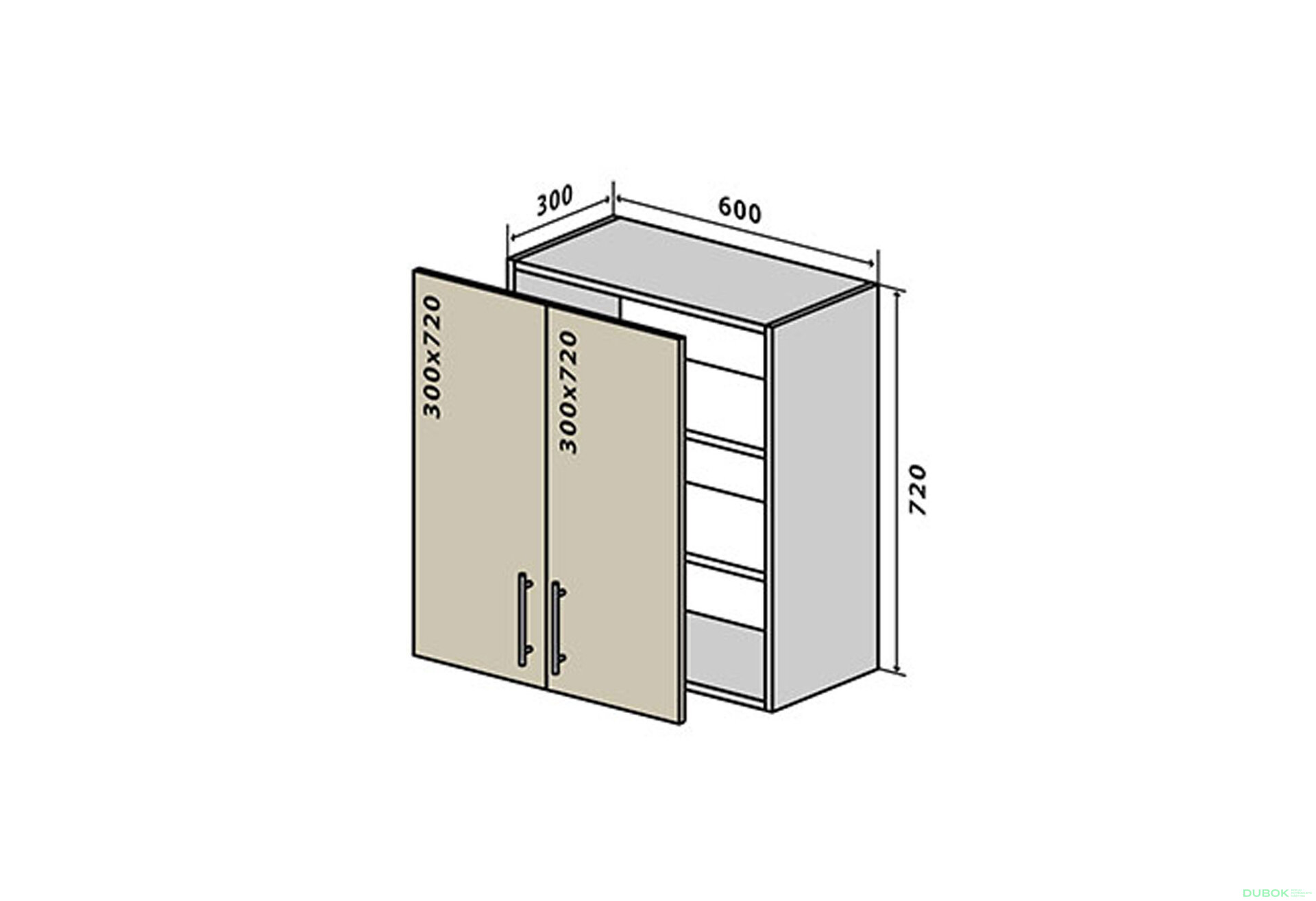 Fotografie 1 - V6 Skříňka 2D 60 Sonata Luxe