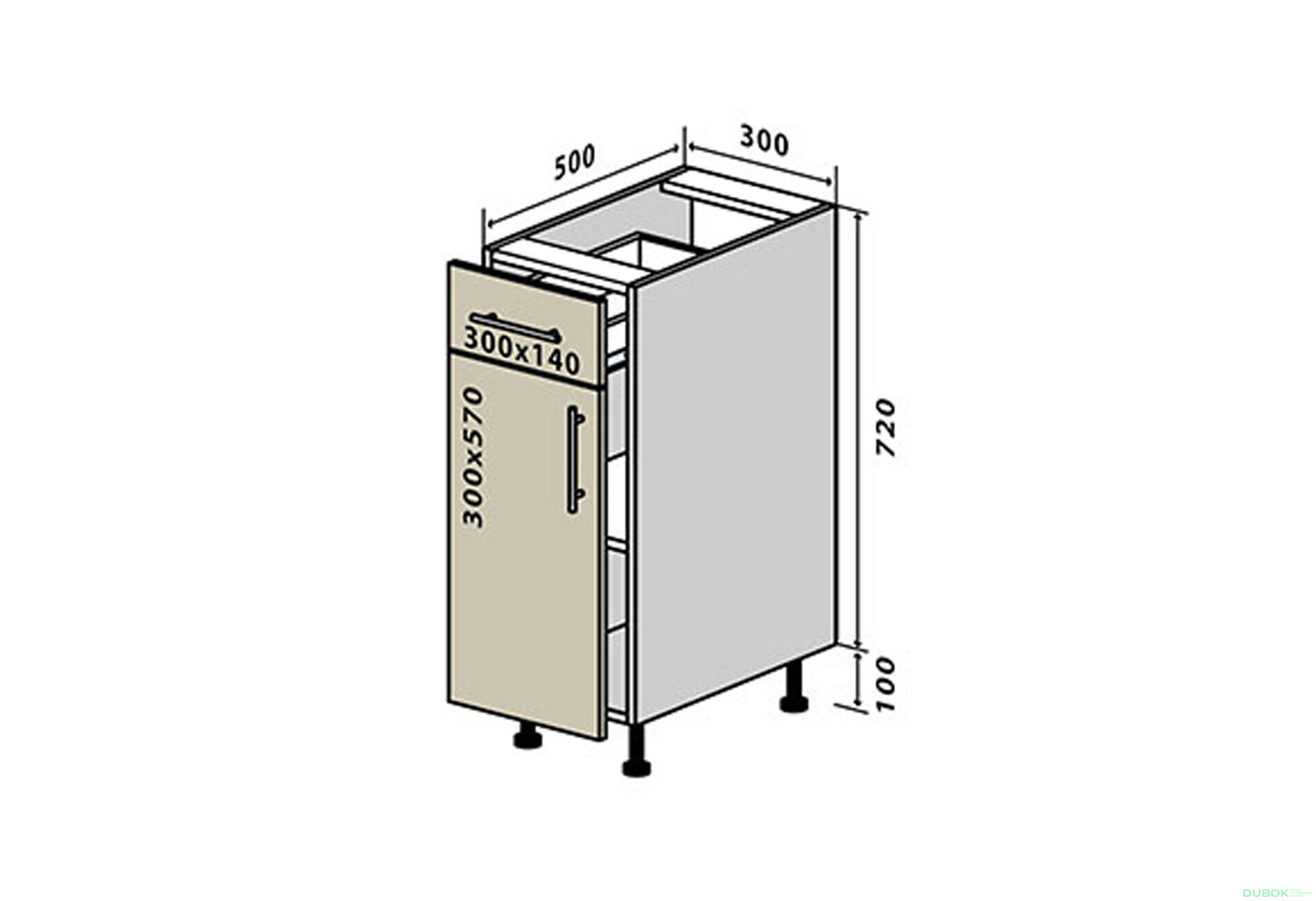 Fotografie 1 - N22 Skříňka 1Š1D 30 Sonata Luxe