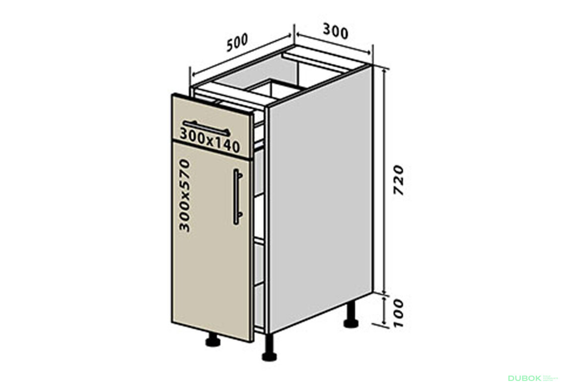 N22 Skříňka 1Š1D 30 Sonata Luxe