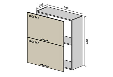 V61 horní skříňka nad digestoř 80 Sonata Luxe