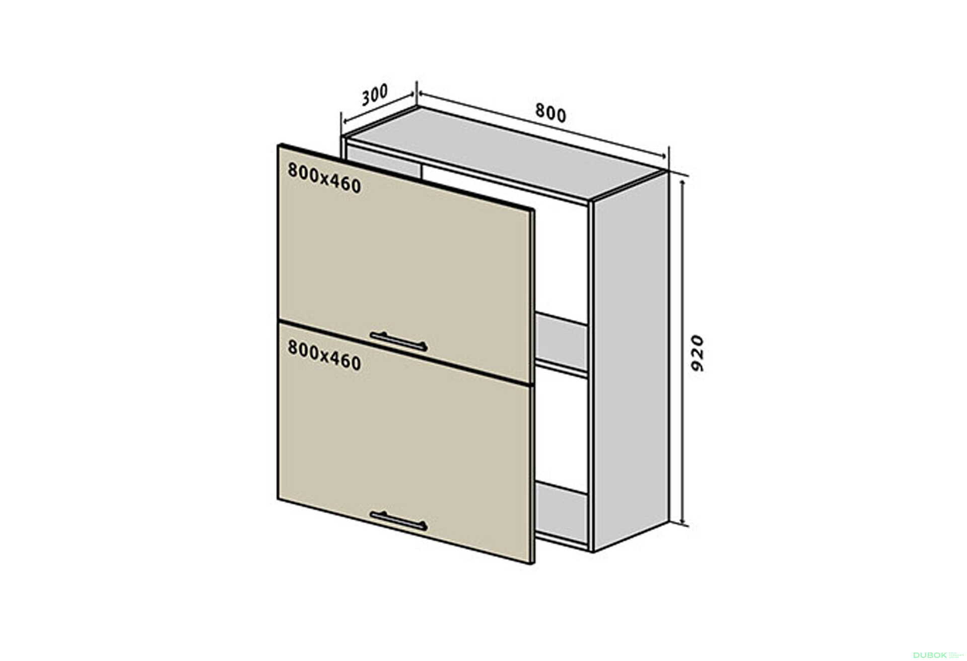 Fotografie 1 - V61 horní skříňka nad digestoř 80 Sonata Luxe
