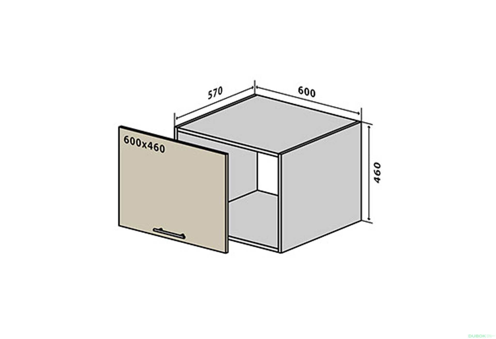 Fotografie 1 - V76 horní skříňka nad digestoř Penál 60 Sonata Luxe