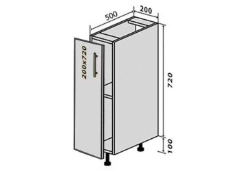 N1 Police + čelní dvířka 200x720 Sonata Luxe