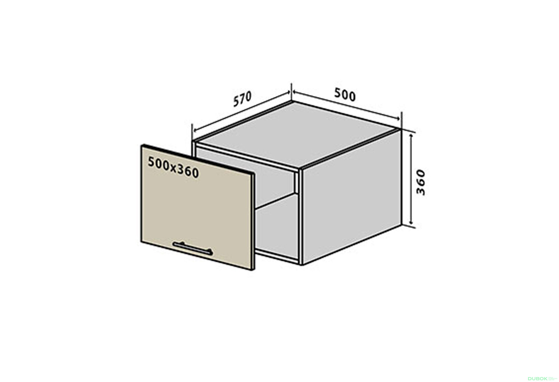 Fotografie 1 - V62 horní skříňka nad digestoř 50 Sonata Luxe
