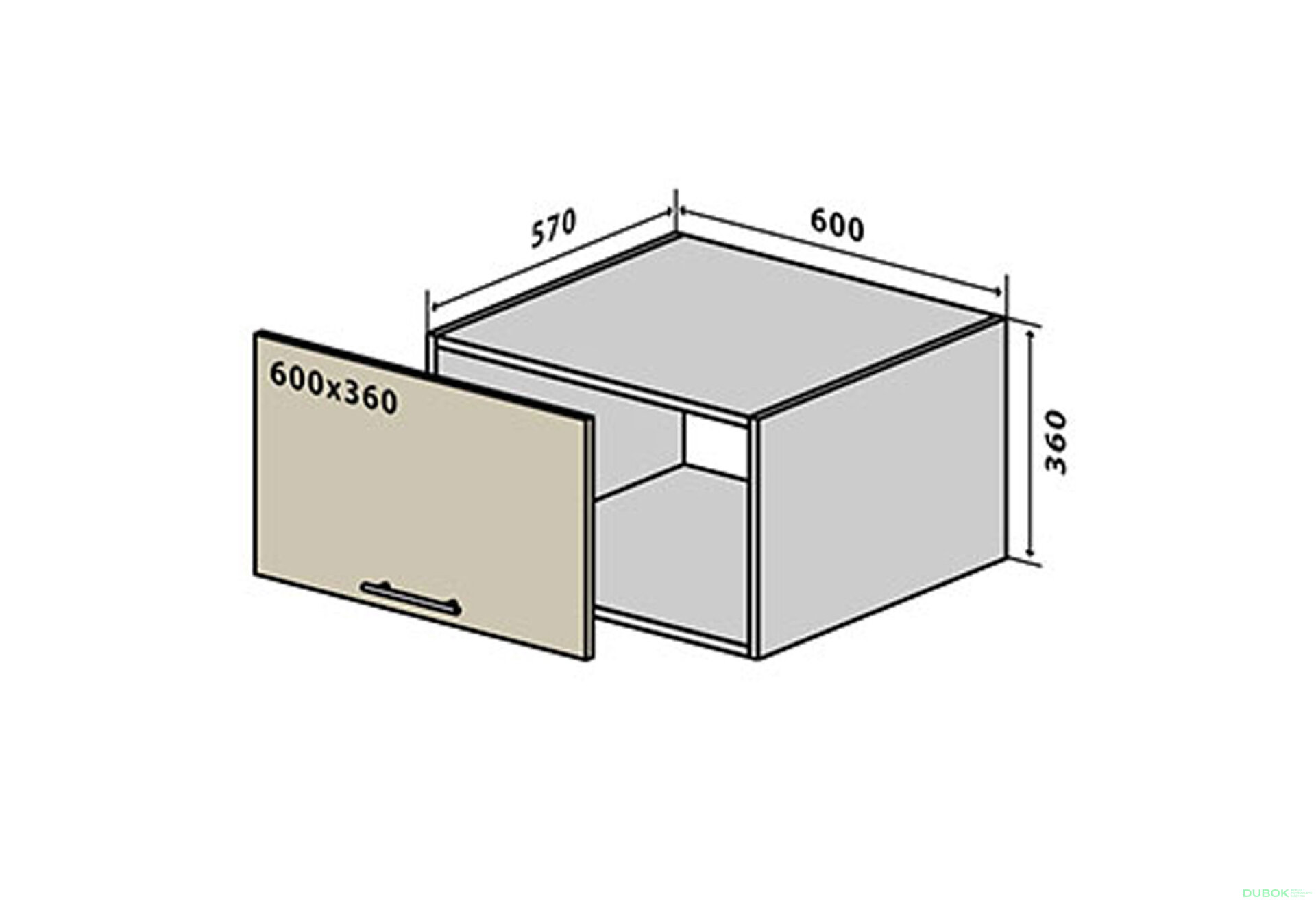 Fotografie 1 - V63 horní skříňka nad digestoř 60 Sonata Luxe