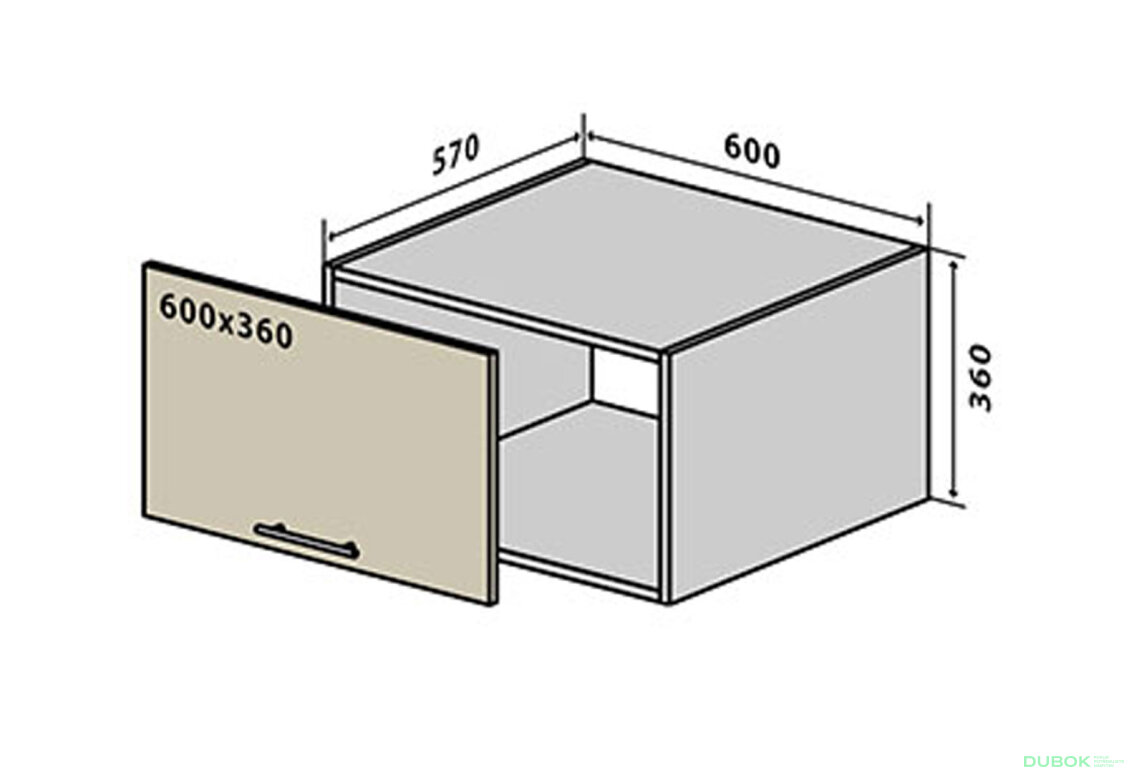 V63 horní skříňka nad digestoř 60 Sonata Luxe