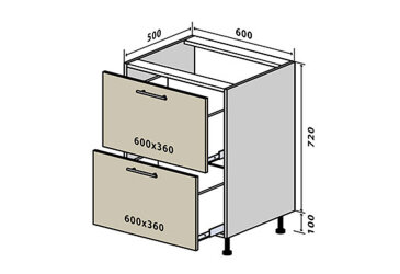 N10 Skříňka 2Š 60 Sonata Luxe
